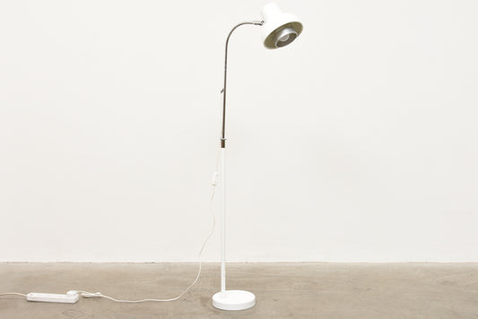 1960s white metal floor lamp