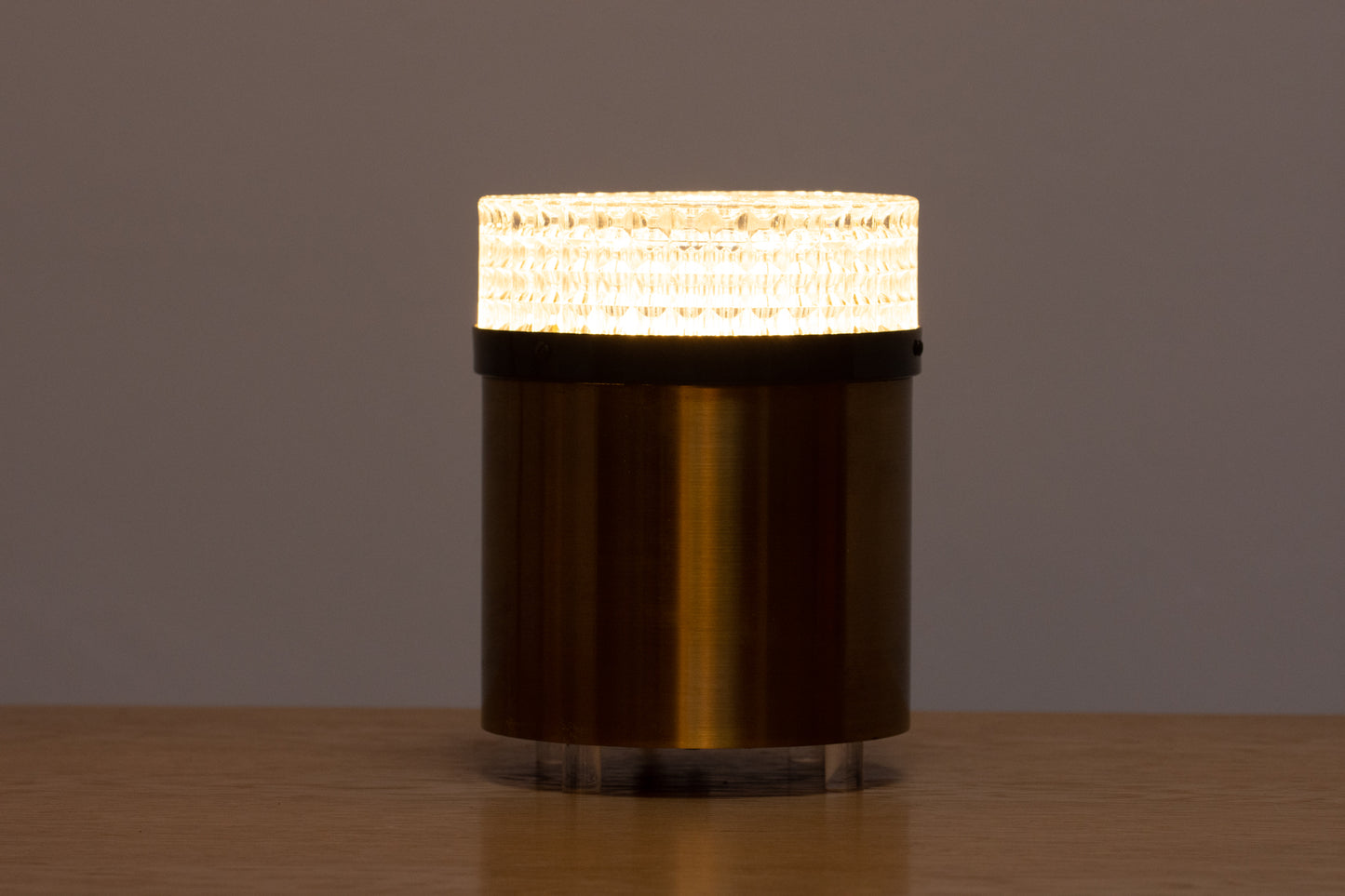 1960s brass + glass table lamp by Carl Fagerlund