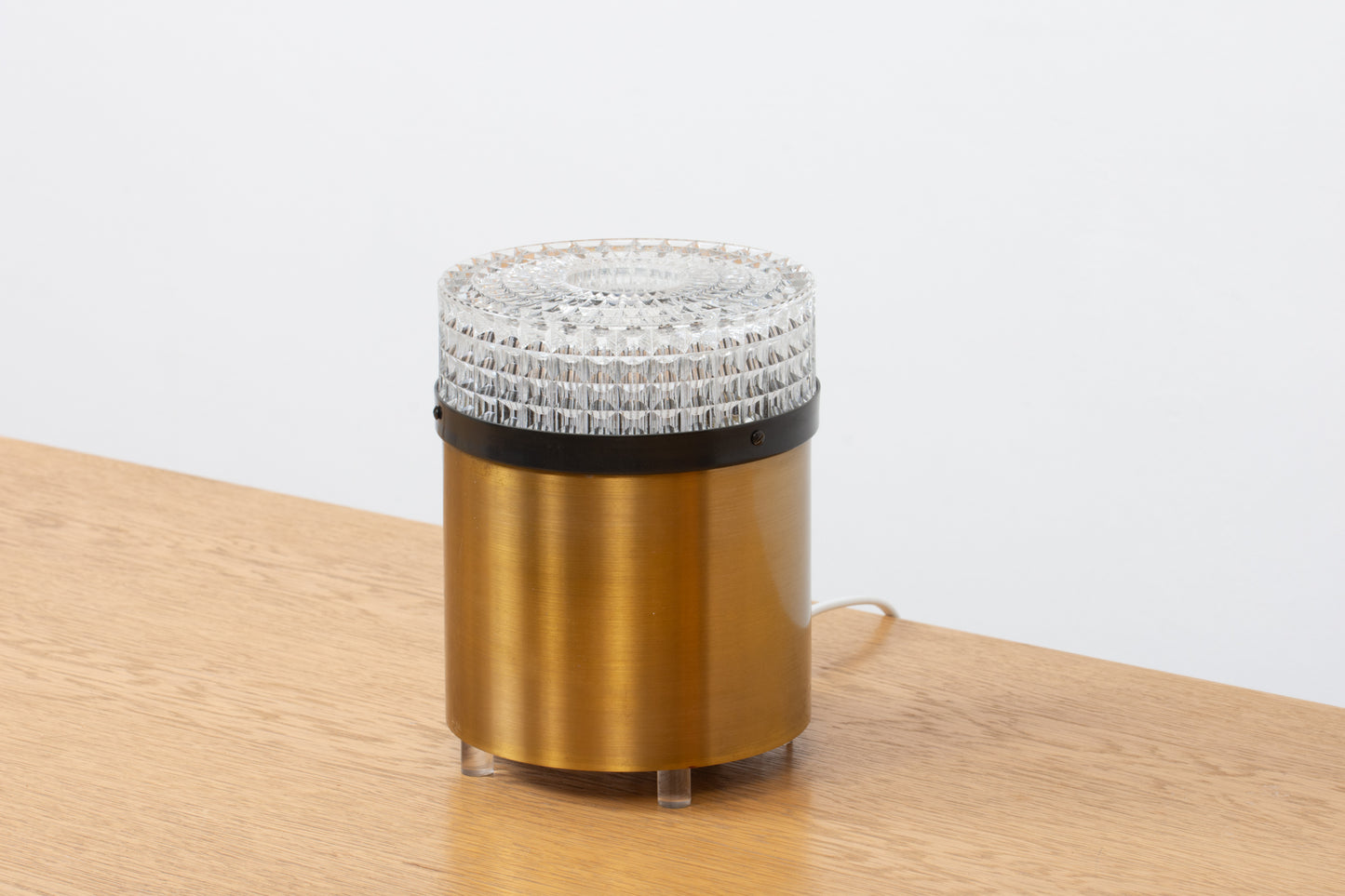 1960s brass + glass table lamp by Carl Fagerlund