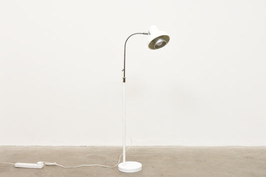 1960s white metal floor lamp