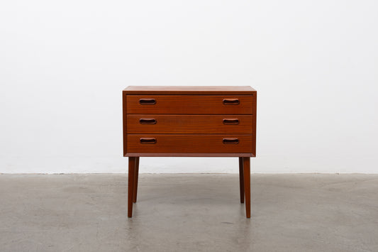 1960s low teak chest of drawers