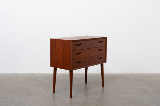 1960s low teak chest of drawers