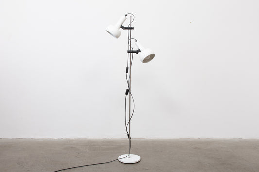 1980s twin-headed Danish floor lamp