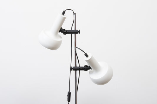 1980s twin-headed Danish floor lamp