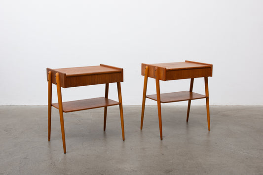 Pair of teak bedside tables by AB Carlström & Co.