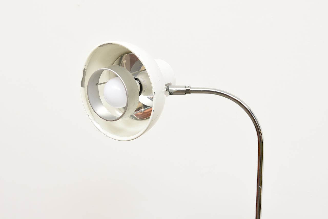 1960s white metal floor lamp