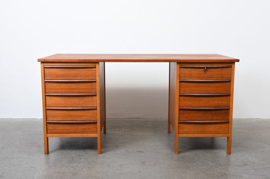 1960s twin pedestal desk