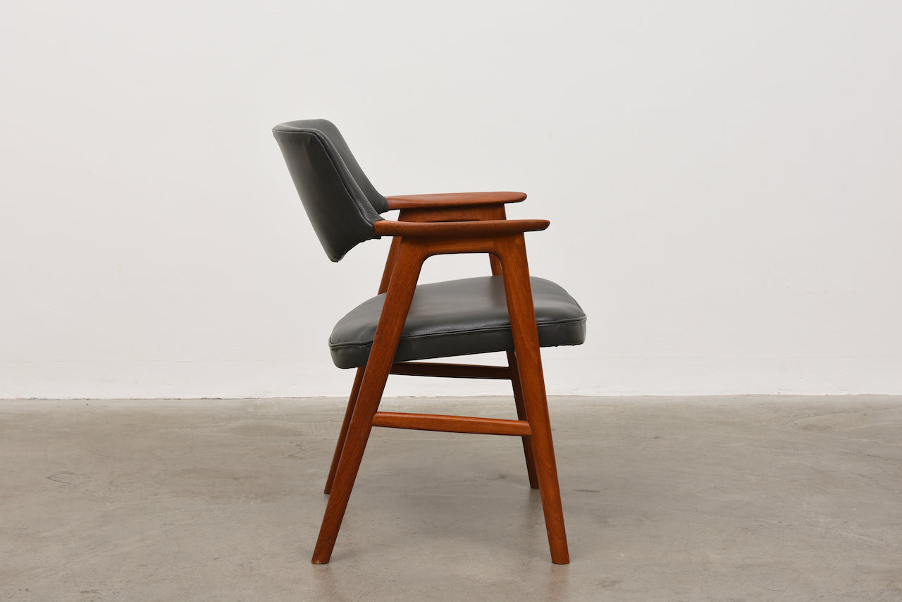 Teak + leather armchair by Erik Kirkegaard