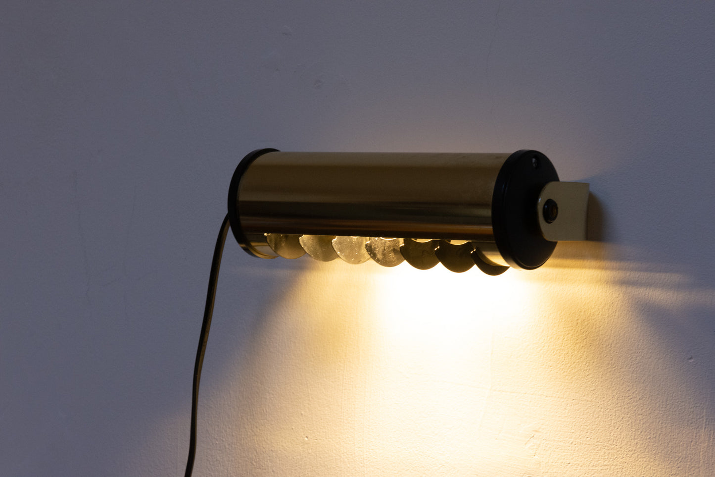 Pair of brass wall lights by Falkenberg Belysning