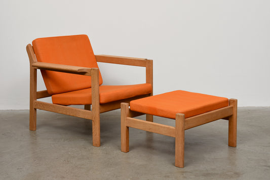 Model 227 lounger + foot stool by Børge Mogensen