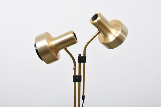 1960s Swedish brass floor lamp