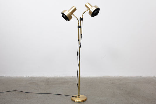 1960s Swedish brass floor lamp