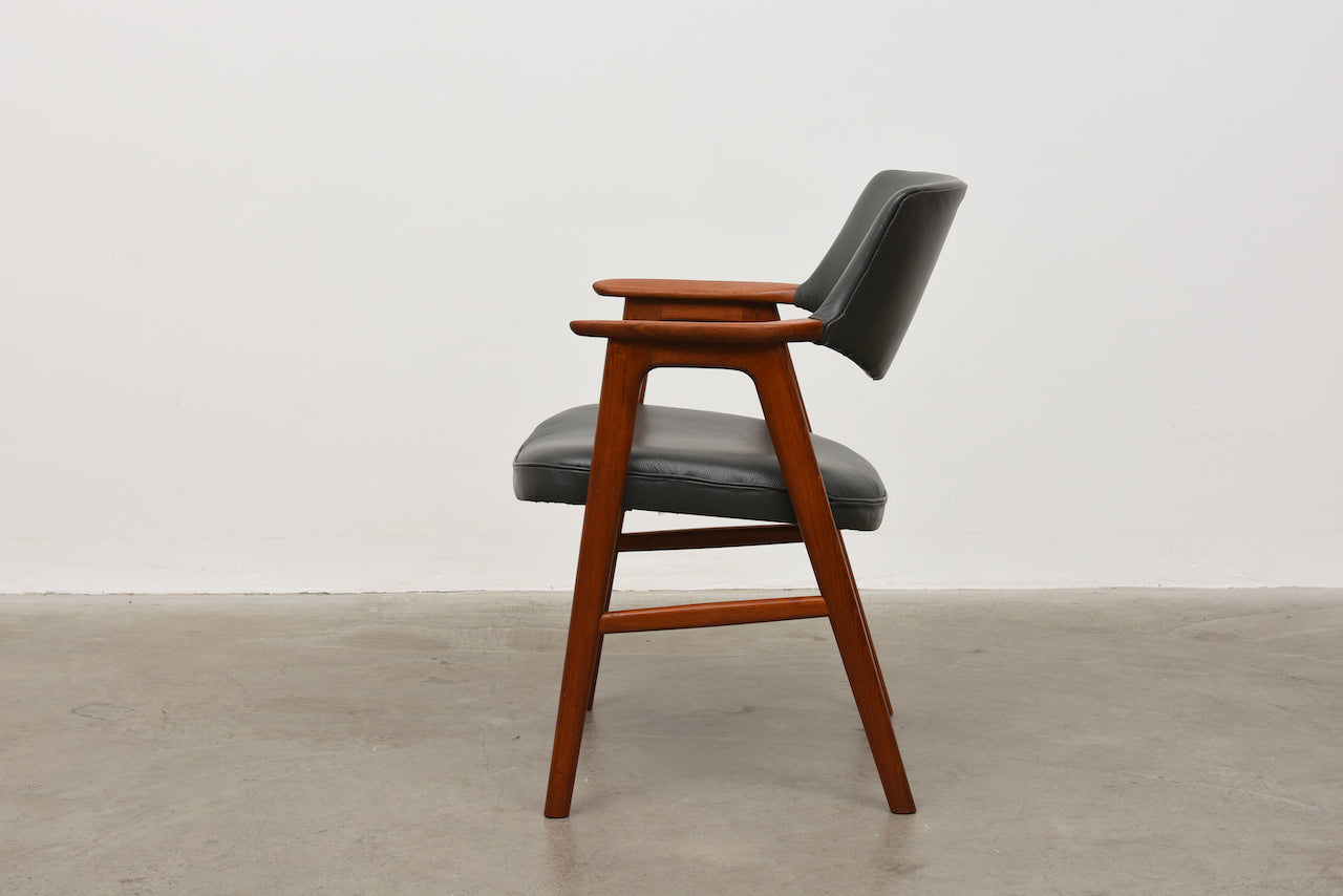 Teak + leather armchair by Erik Kirkegaard