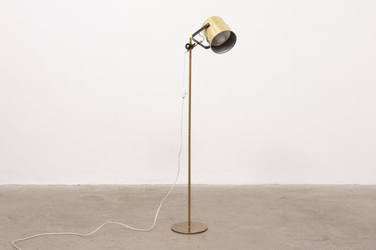 1960s Swedish brass floor lamp