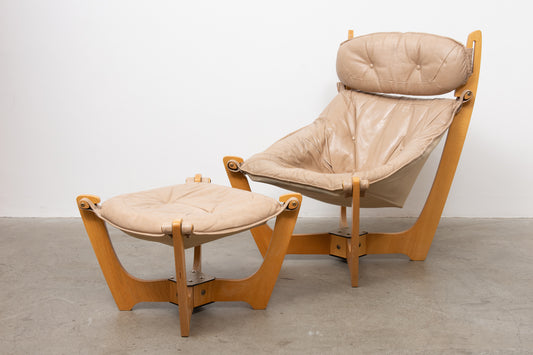 'Luna' lounger + ottoman by Odd Knutsen