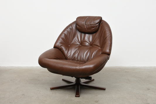 Rocking leather lounger by Göte Möbler