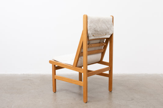 Save £50 per chair: 1960s pine + canvas chairs by Bernt Pedersen