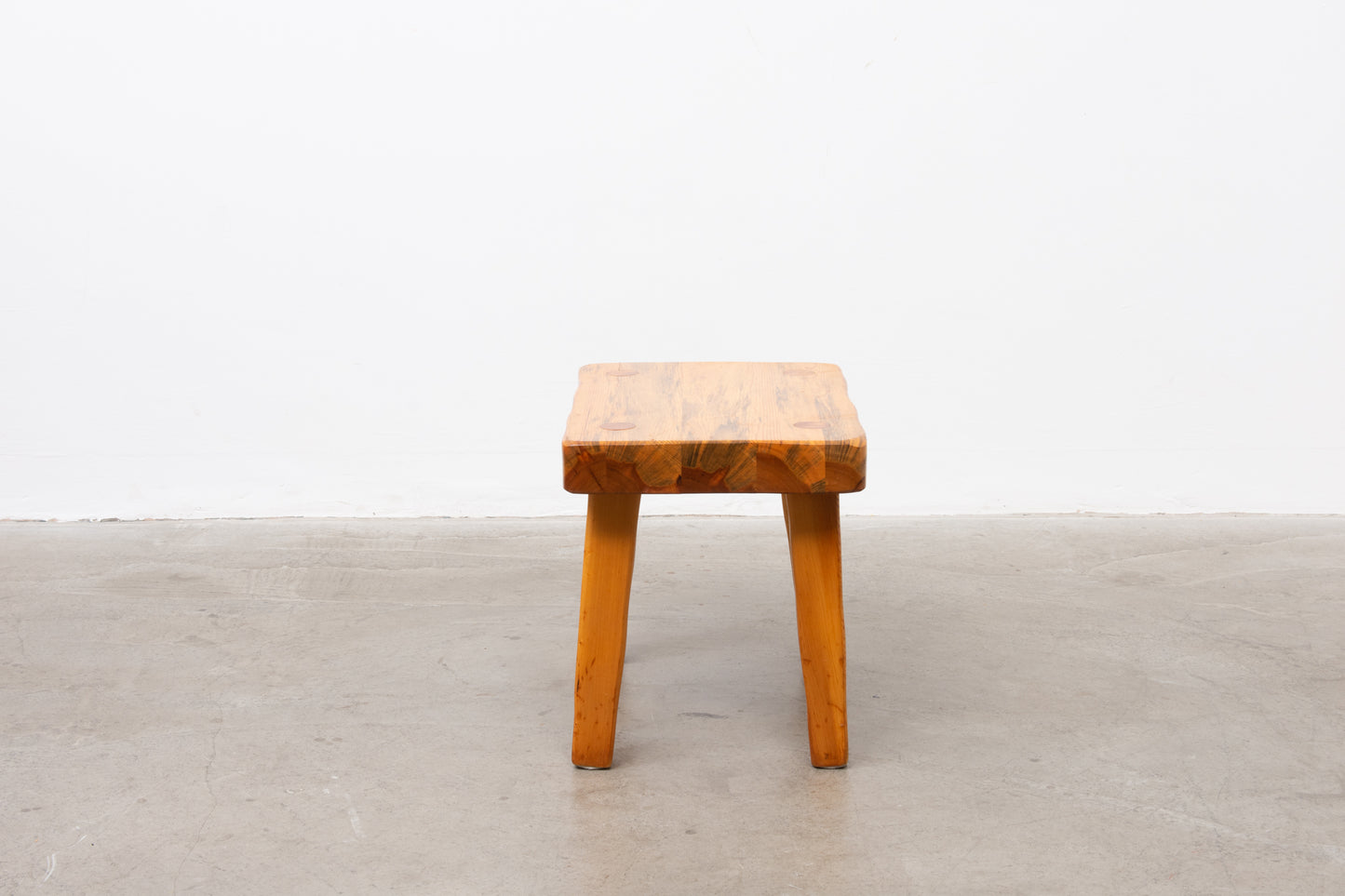1970s pine stool by Vemdalia