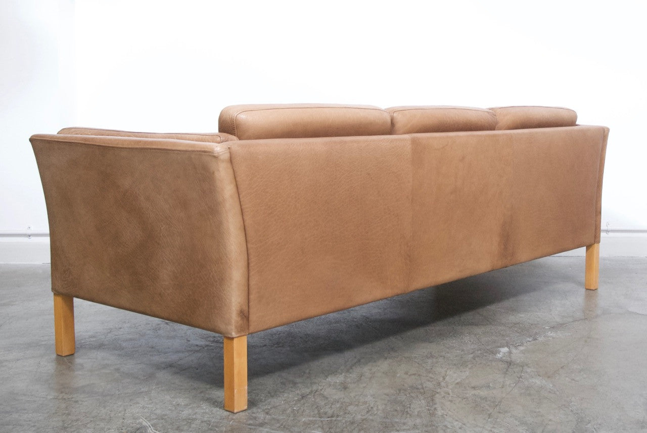 Three seat leather sofa