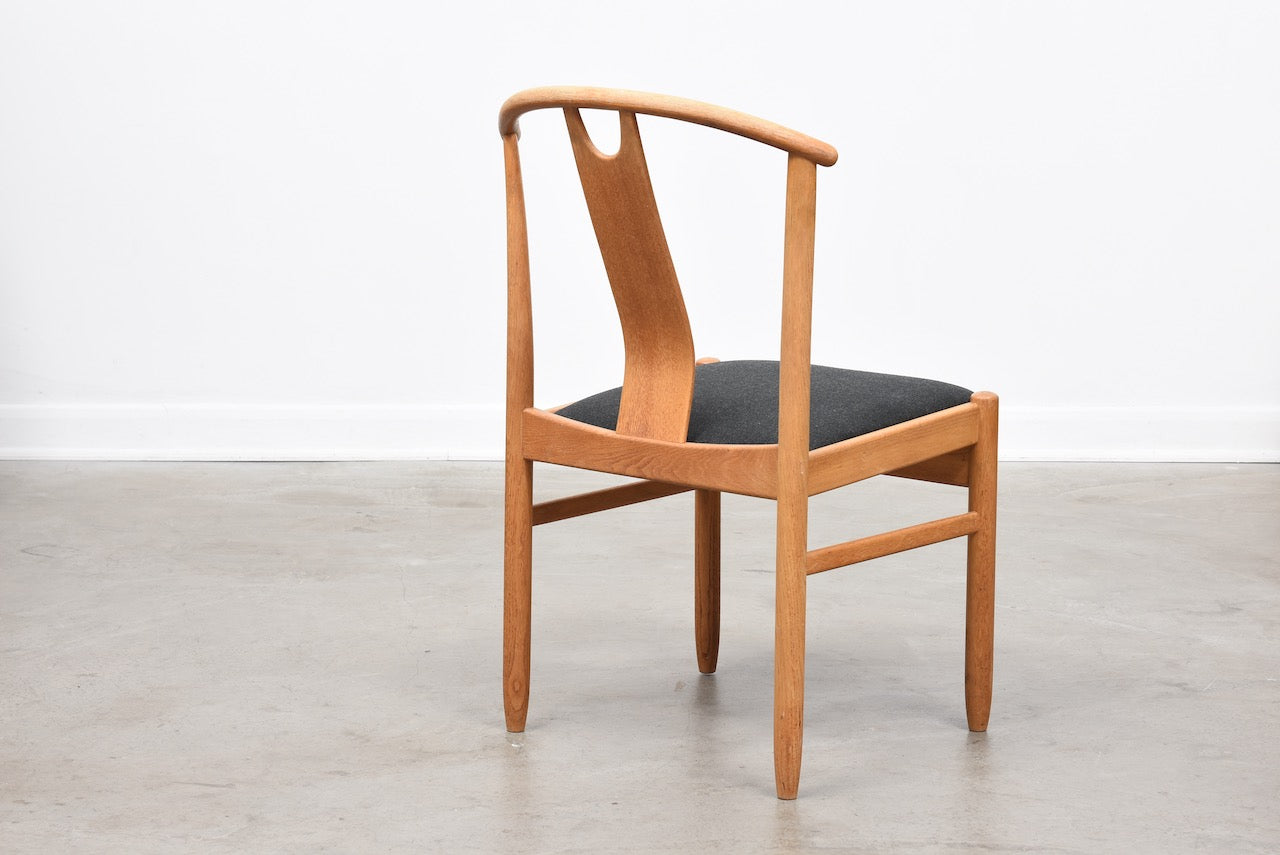 Four available: Oak dining chairs by Engström & Myrstrand
