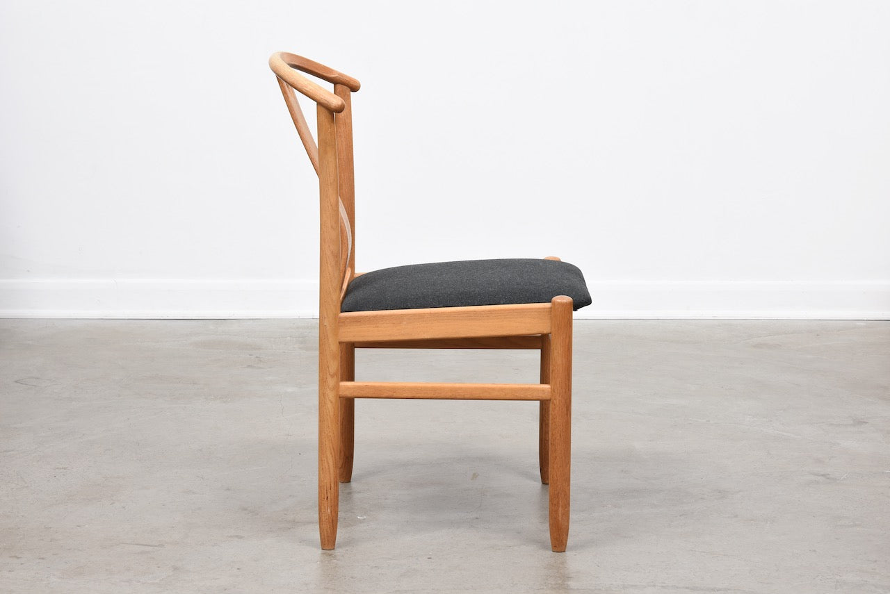 Four available: Oak dining chairs by Engström & Myrstrand