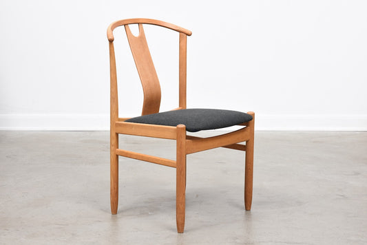 Four available: Oak dining chairs by Engström & Myrstrand