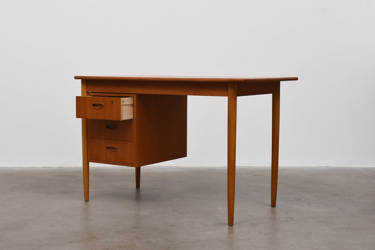 1960s Swedish desk in teak and oak