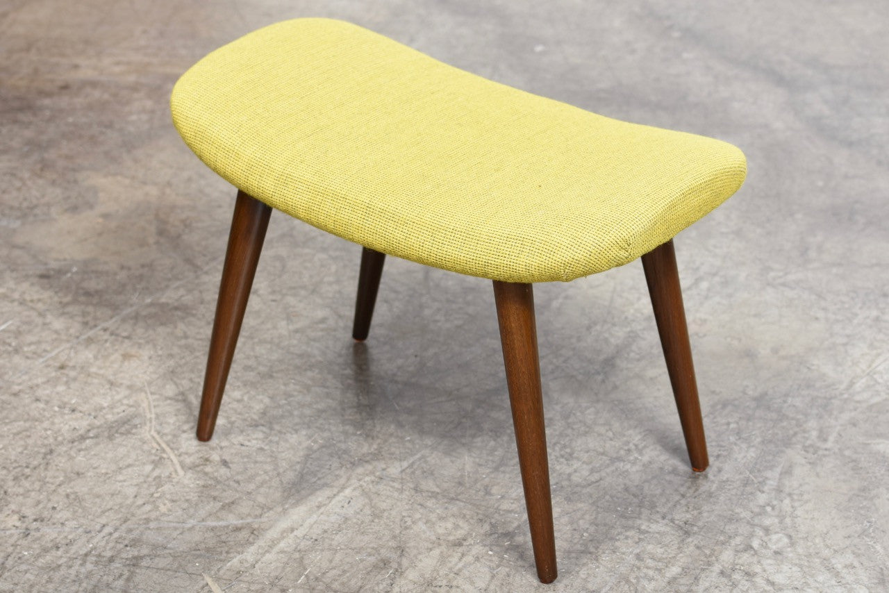 Foot stool with wool upholstery