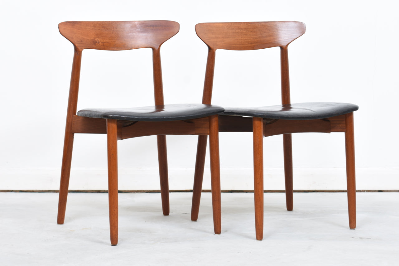 Two available: Teak chairs by Harry Østergaard