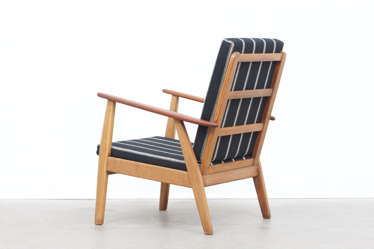 1950s teak + oak lounge chair