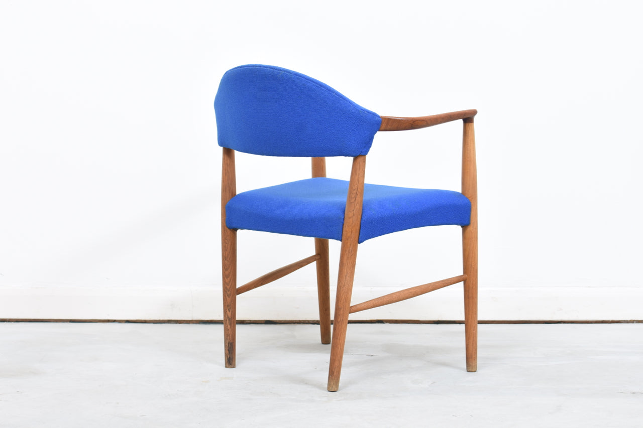 Two available: Teak + oak armchair by Kurt Olsen