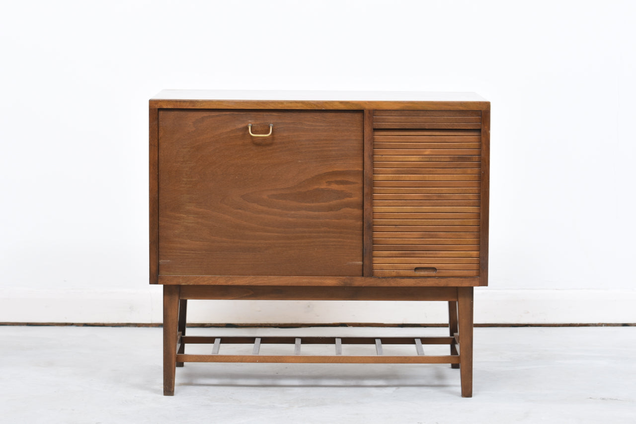 1950s beech storage cabinet