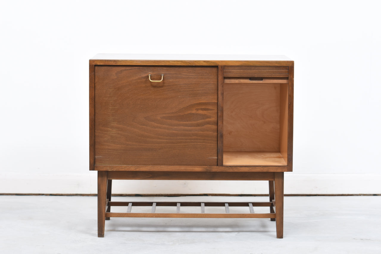 1950s beech storage cabinet