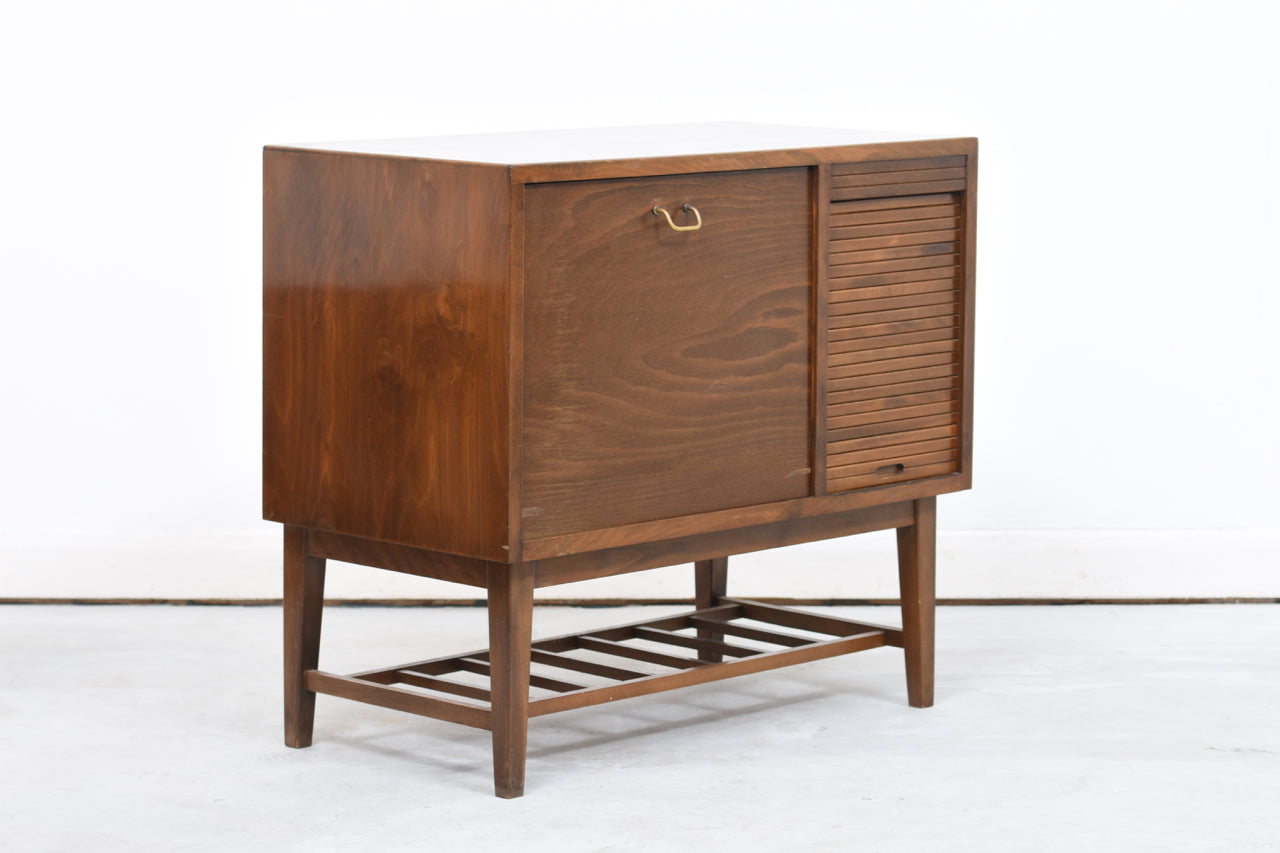 1950s beech storage cabinet