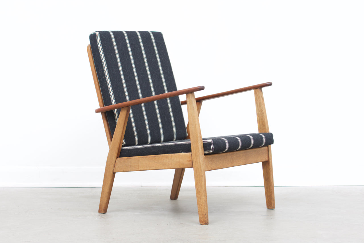 1950s teak + oak lounge chair