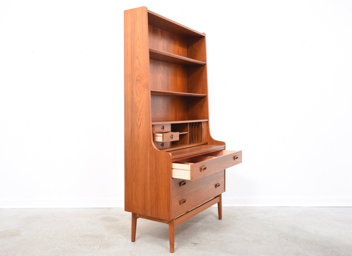 Tall teak bureau