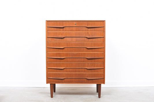 1960s teak chest with sculpted handles