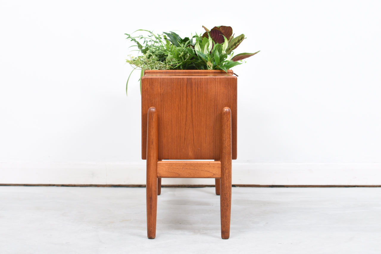Teak planter with storage by Arne Wahl Iversen