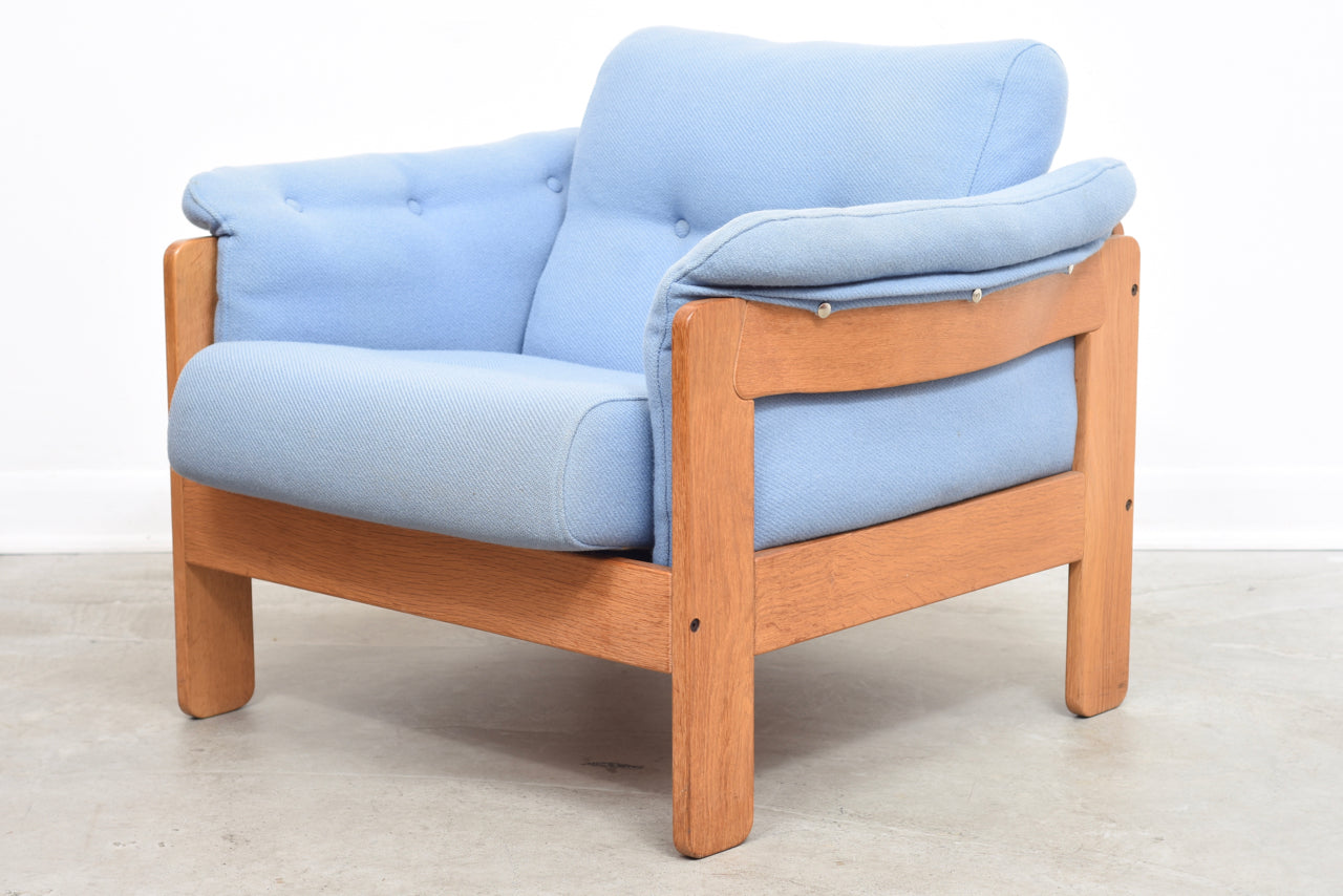 1970s oak lounge chair by N. Eilersen