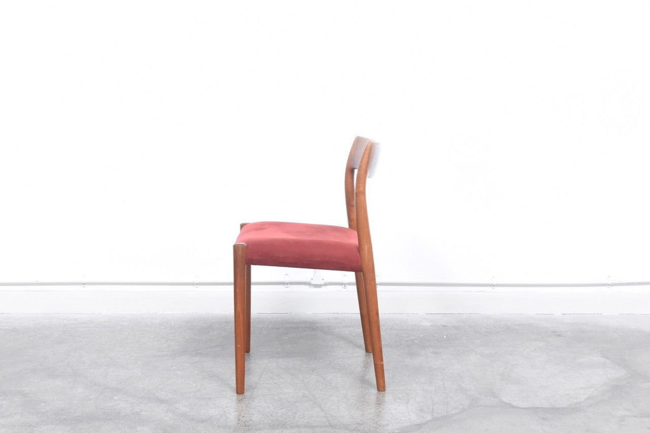 Model 77 chair in teak by N.O. Møller