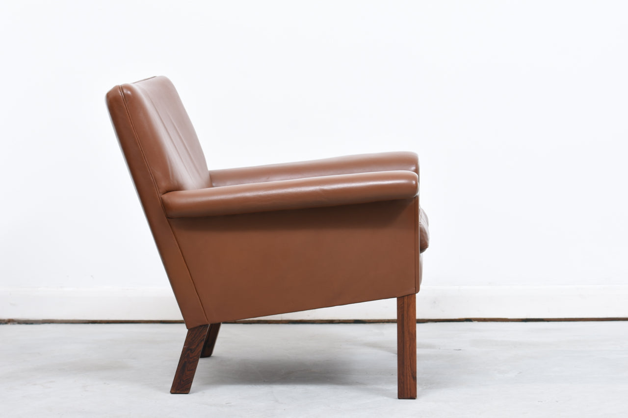 Two available: Leather lounge chair by G. Thams