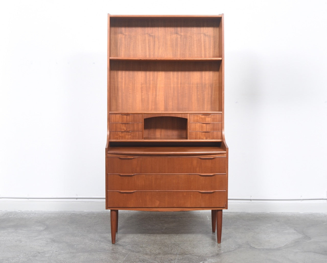 Tall teak secretary