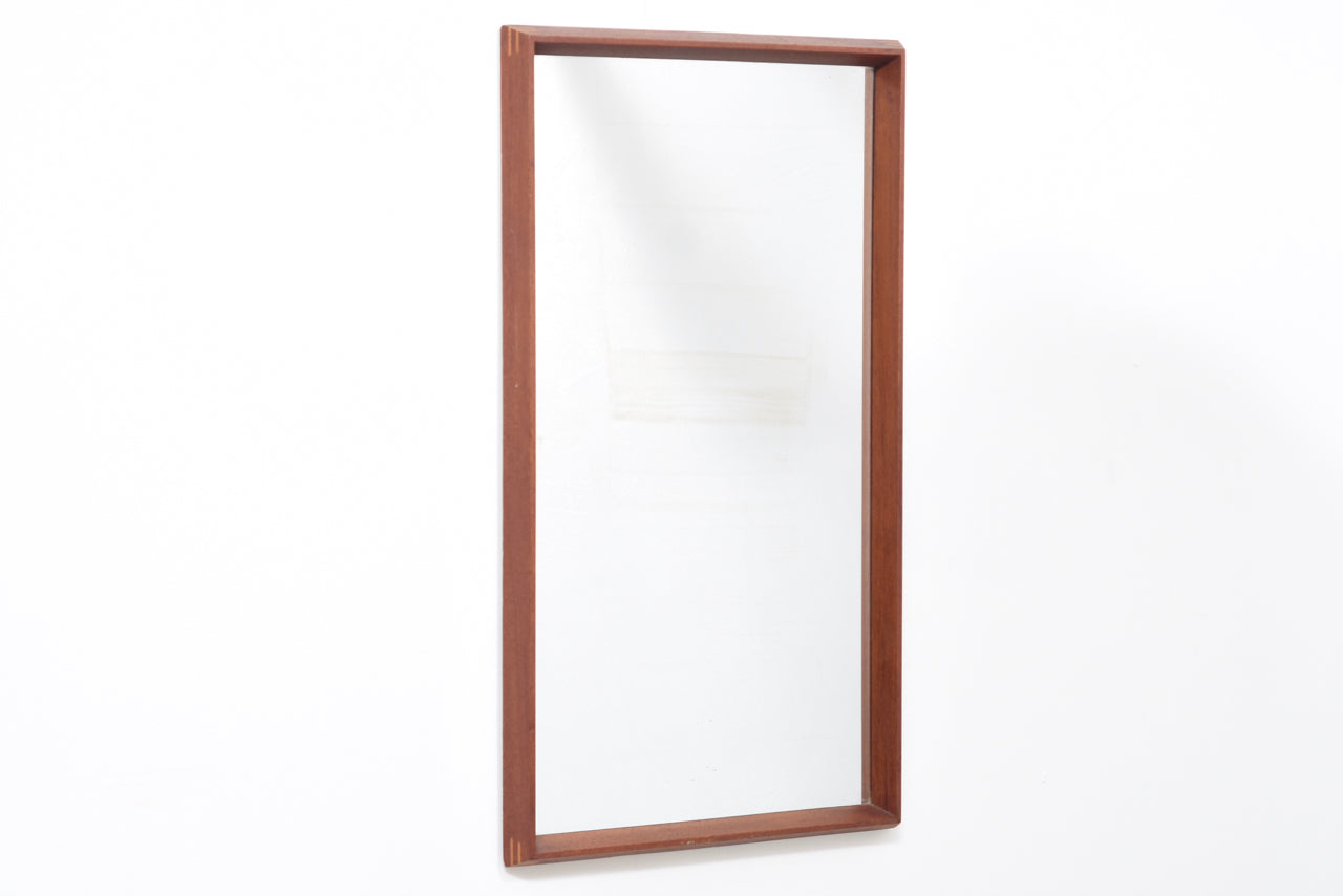 1960s teak rectangular mirror