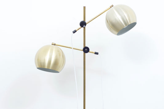 1960s light brass floor lamp