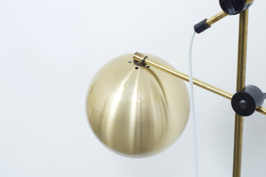 1960s light brass floor lamp