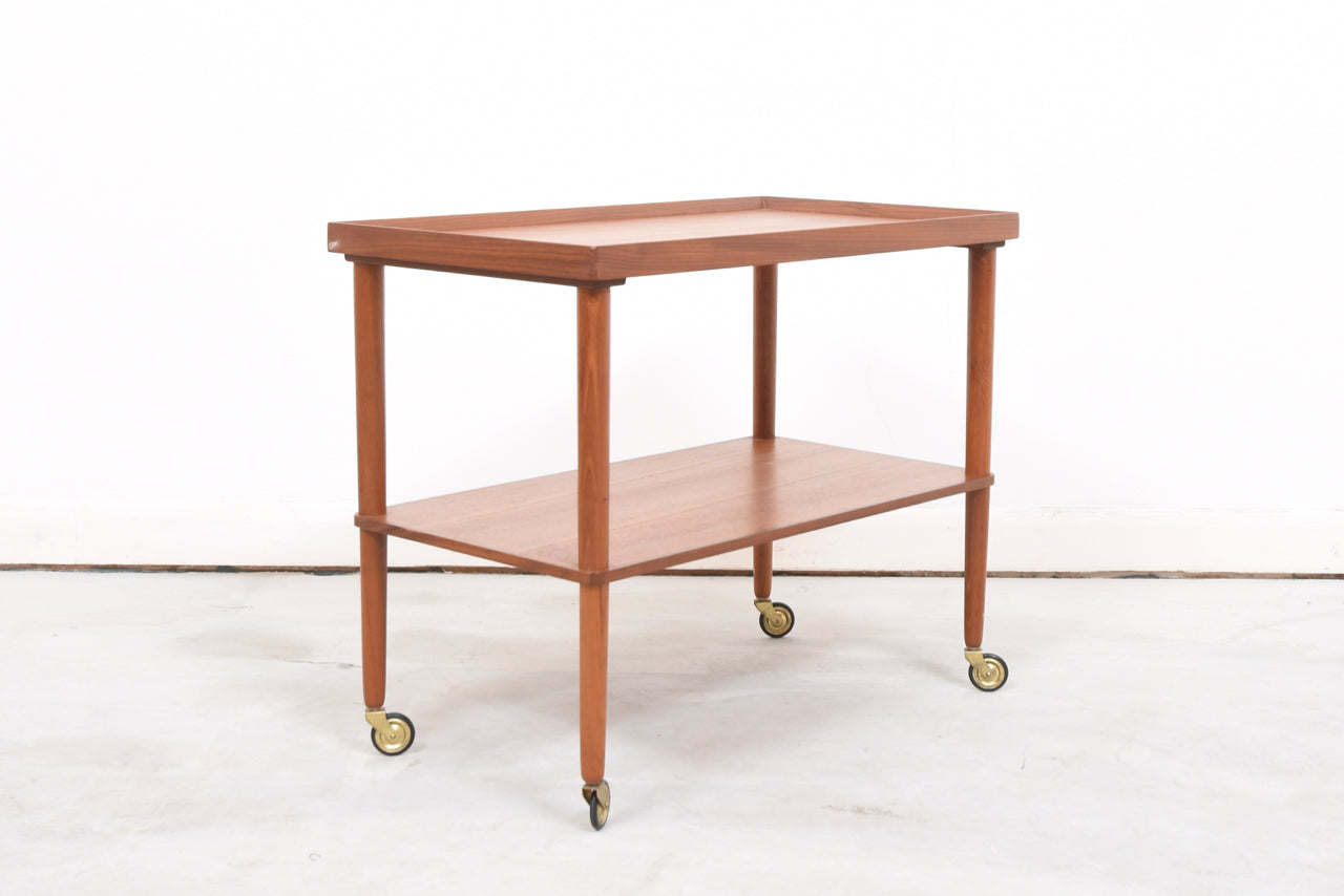 Teak trolley table