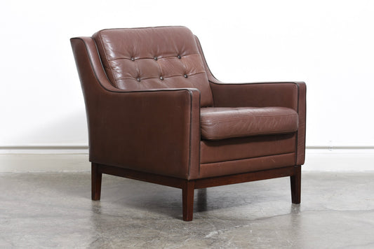 Leather club chair