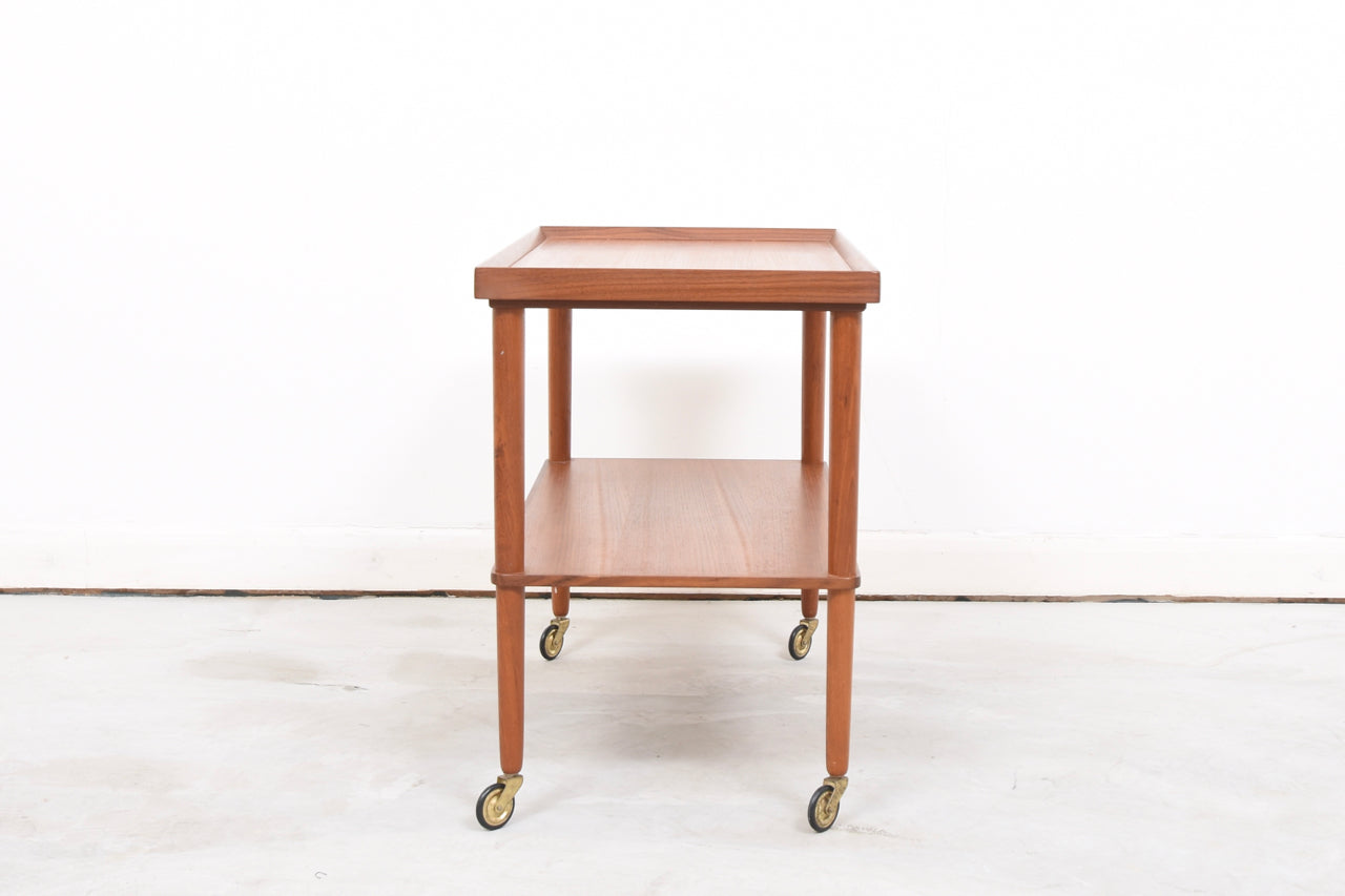 Teak trolley table