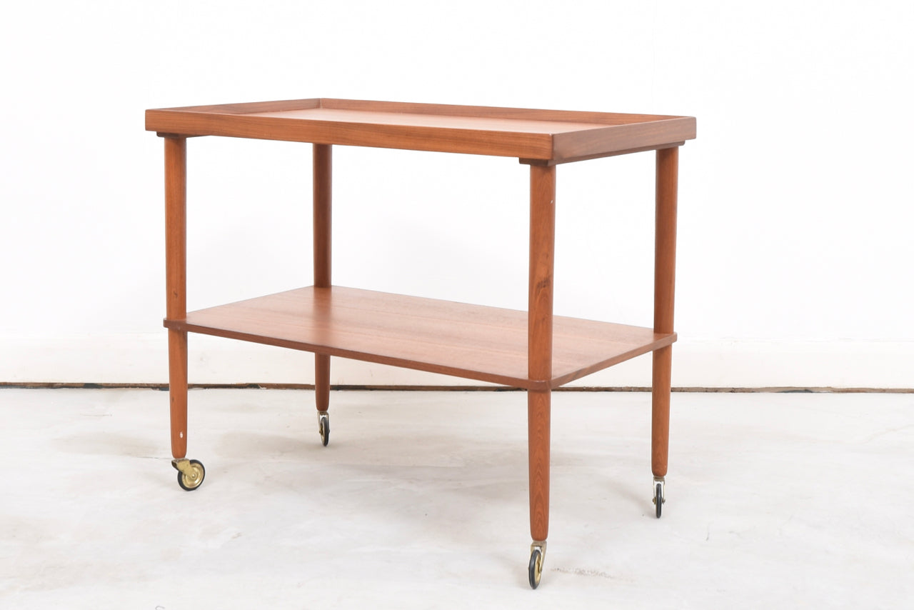 Teak trolley table