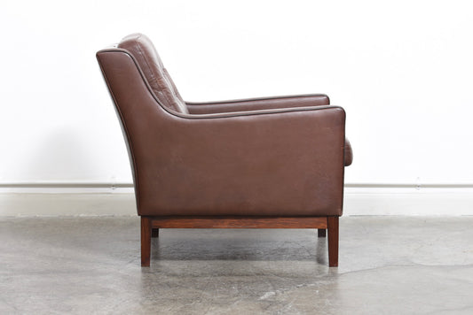 Leather club chair